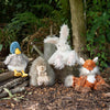 Autumn the fox is a soft and cuddely plush toy by Hannah Dale. Autumn has a kind, inquisitive and clever personality. A perfect gift for animal lovers of all ages. Wrendale Designs.