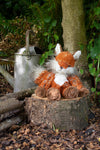 Autumn the fox is a soft and cuddely plush toy by Hannah Dale. Autumn has a kind, inquisitive and clever personality. A perfect gift for animal lovers of all ages. Wrendale Designs.