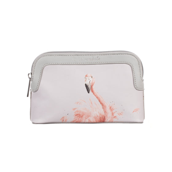Gifts for women UK, Funny Greeting Cards, Wrendale Designs Stockist, Berni Parker Designs Gifts Greeting Cards, Engagement Wedding Anniversary Cards, Gift Shop Shrewsbury, Visit Shrewsbury Wrendale Designs Small Cosmetics Bag Pink Flamingo