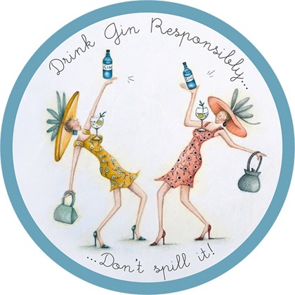 Gifts for women UK, Funny Greeting Cards, Wrendale Designs Stockist, Berni Parker Designs Gifts Greeting Cards, Engagement Wedding Anniversary Cards, Gift Shop Shrewsbury, Visit Shrewsbury Coaster Drink Gin Responsibly...don't spill it!