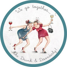  Gifts for women UK, Funny Greeting Cards, Wrendale Designs Stockist, Berni Parker Designs Gifts Greeting Cards, Engagement Wedding Anniversary Cards, Gift Shop Shrewsbury, Visit Shrewsbury Coaster We go together like drunk & disorderly 1