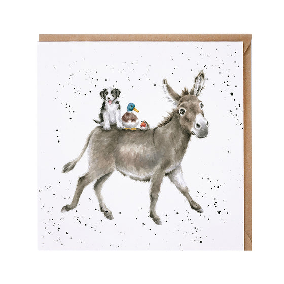 Gifts for women UK, Funny Greeting Cards, Wrendale Designs Stockist, Berni Parker Designs Gifts Greeting Cards, Engagement Wedding Anniversary Cards, Gift Shop Shrewsbury, Visit Shrewsbury Blank Greeting Card Country Living Farm Life Donkey Duck Red Robin Puppy