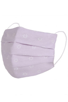  Children's Face Mask - Lilac with White Flowers