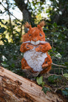 Fern the red squirrel is a soft and cuddely plush toy designed by Hannah Dale. Fern has a bright, sociable and energetic personality. A perfect gift for animal lovers of all ages. Wrendale Designs.
