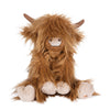 Gordon the highland cow, a soft and cuddly plush toy, designed by Hannah Dale. Gordon has a devoted, funny and sociable personality. A perfect gift for animal lovers of all ages. Wrendale Designs.