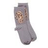 Hopeful, a warm pair of high quality, grey bamboo socks for women. Designed by Hannah Dale, thse socks feature a gorgeous illustration of a golden labrador stitched into the soft fabric. A perfect gift for animal lovers. Sock size 4 to 7. Wrendale Designs.