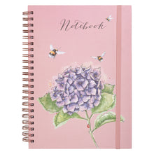  Gifts for women UK, Funny Greeting Cards, Wrendale Designs Stockist, Berni Parker Designs Gifts Greeting Cards, Engagement Wedding Anniversary Cards, Gift Shop Shrewsbury, Visit Shrewsbury Wrendale Designs A4 Lined Spiral Notebook Pink Purple Hydrangea Bees