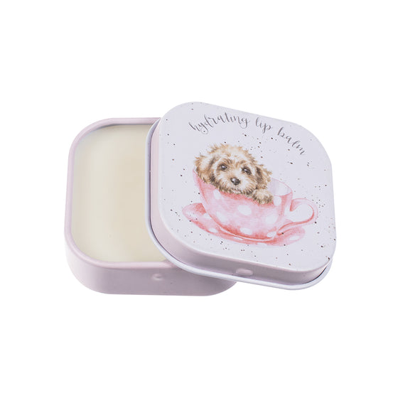 Gifts for women UK, Funny Greeting Cards, Wrendale Designs Stockist, Berni Parker Designs Gifts Greeting Cards, Engagement Wedding Anniversary Cards, Gift Shop Shrewsbury, Visit Shrewsbury Wrendale Designs Women's Lip Balm Square Tin Teacup Puppy 1
