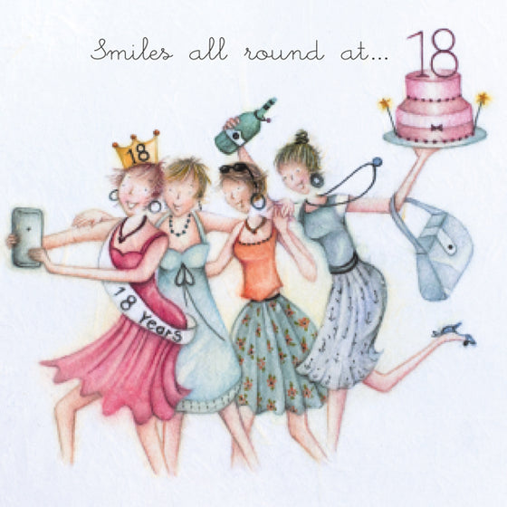 Gifts for women UK, Funny Greeting Cards, Wrendale Designs Stockist, Berni Parker Designs Gifts Greeting Cards, Engagement Wedding Anniversary Cards, Gift Shop Shrewsbury, Visit Shrewsbury Women's Blank 18th Birthday Card