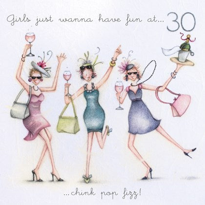 Gifts for women UK, Funny Greeting Cards, Wrendale Designs Stockist, Berni Parker Designs Gifts Greeting Cards, Engagement Wedding Anniversary Cards, Gift Shop Shrewsbury, Visit Shrewsbury Women's 30th Birthday Card Blank
