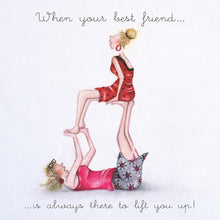  Berni Parker Designs - Best Friends Lift You Up - Funny Greeting Card