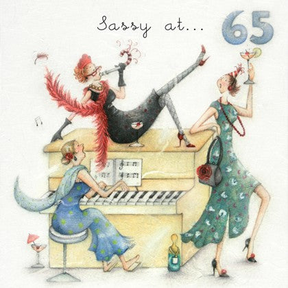 Gifts for women UK, Funny Greeting Cards, Wrendale Designs Stockist, Berni Parker Designs Gifts Greeting Cards, Engagement Wedding Anniversary Cards, Gift Shop Shrewsbury, Visit Shrewsbury Women's Blank 65th Birthday Card