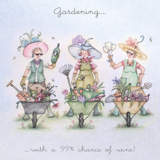 Gifts for women UK, Funny Greeting Cards, Wrendale Designs Stockist, Berni Parker Designs Gifts Greeting Cards, Engagement Wedding Anniversary Cards, Gift Shop Shrewsbury, Visit Shrewsbury Blank Card Women Gardeners 2