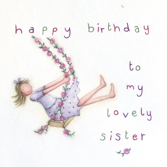 Gifts for women UK, Funny Greeting Cards, Wrendale Designs Stockist, Berni Parker Designs Gifts Greeting Cards, Engagement Wedding Anniversary Cards, Gift Shop Shrewsbury, Visit Shrewsbury Blank Birthday Card Young Sister