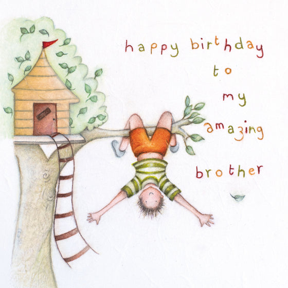 Gifts for women UK, Funny Greeting Cards, Wrendale Designs Stockist, Berni Parker Designs Gifts Greeting Cards, Engagement Wedding Anniversary Cards, Gift Shop Shrewsbury, Visit Shrewsbury Blank Birthday Card Young Brother