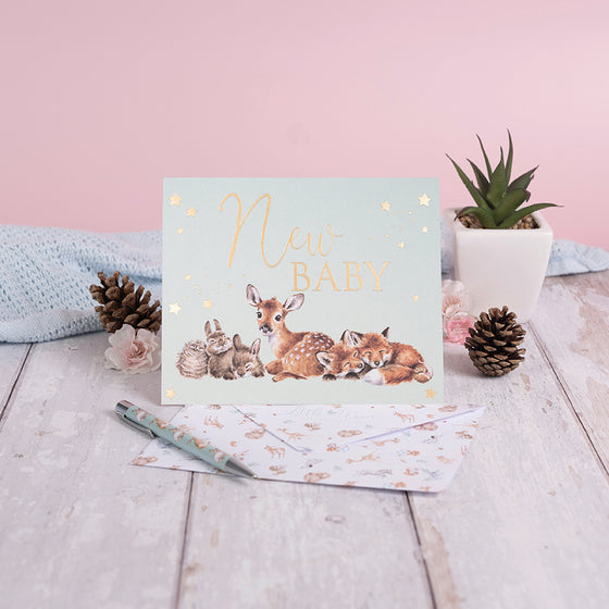 Wrendale Designs - New Baby - Blank New Baby Card