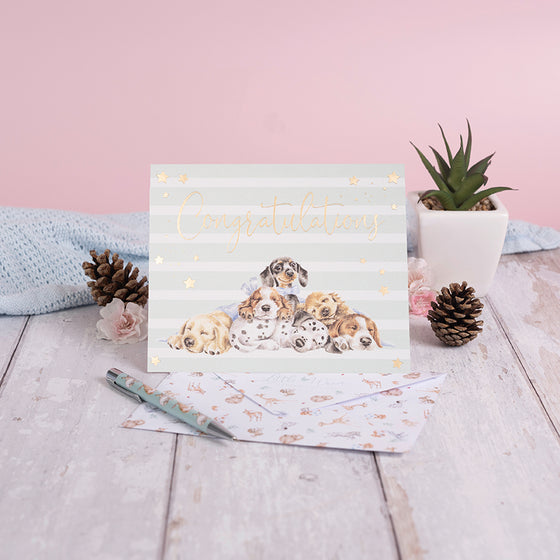 Wrendale Designs - Congratulations - Blank New Baby Card