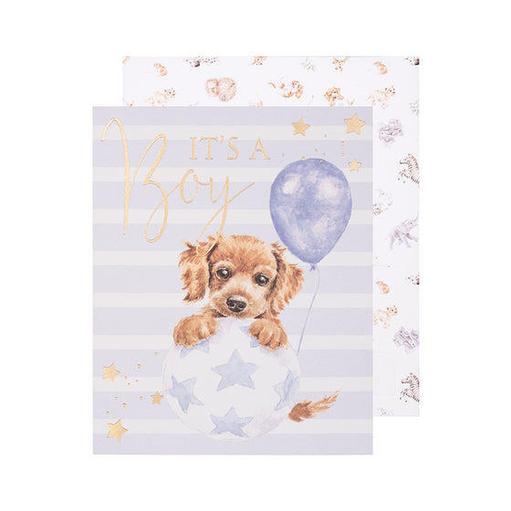 NEW Wrendale Designs - It's a Boy - Blank New Baby Card