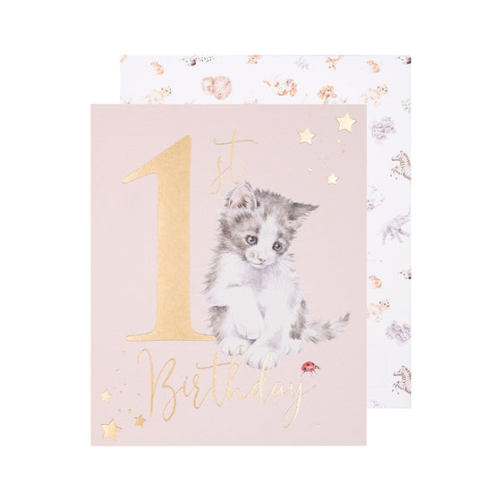 Wrendale Designs - 1st Birthday - Blank Baby 1st Birthday Card