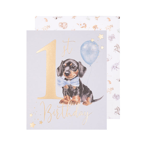 NEW Wrendale Designs - 1st Birthday - Blank Baby 1st Birthday Card