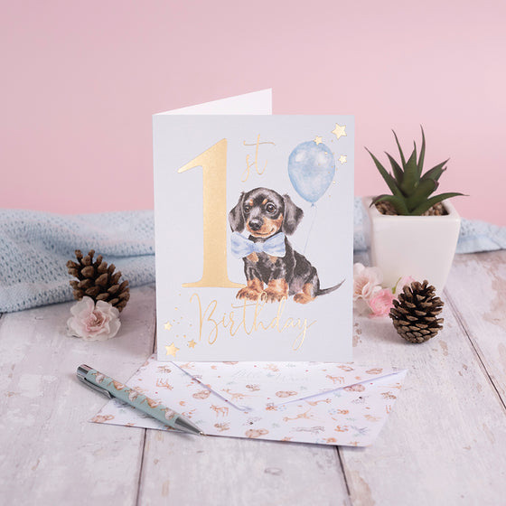 Wrendale Designs - 1st Birthday - Blank Baby 1st Birthday Card