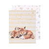Gifts for women UK, Funny Greeting Cards, Wrendale Designs Stockist, Berni Parker Designs Gifts Greeting Cards, Engagement Wedding Anniversary Cards, Gift Shop Shrewsbury, Visit Shrewsbury Blank New Baby Card New Parents Foxes Gender Neutral 2