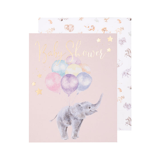 Gifts for women UK, Funny Greeting Cards, Wrendale Designs Stockist, Berni Parker Designs Gifts Greeting Cards, Engagement Wedding Anniversary Cards, Gift Shop Shrewsbury, Visit Shrewsbury Blank New Baby Card Baby Shower Elephant Pastel Balloons 2