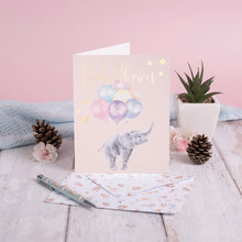  Gifts for women UK, Funny Greeting Cards, Wrendale Designs Stockist, Berni Parker Designs Gifts Greeting Cards, Engagement Wedding Anniversary Cards, Gift Shop Shrewsbury, Visit Shrewsbury Blank New Baby Card Baby Shower Elephant Pastel Balloons 1