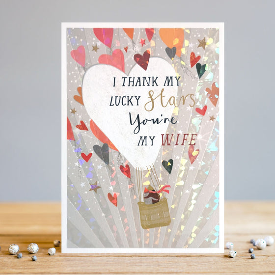 Gifts for women UK, Funny Greeting Cards, Wrendale Designs Stockist, Berni Parker Designs Gifts Greeting Cards, Engagement Wedding Anniversary Cards, Gift Shop Shrewsbury, Visit Shrewsbury Thankful Your My Wife Blank Card