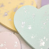 Gifts for women UK, Funny Greeting Cards, Wrendale Designs Stockist, Berni Parker Designs Gifts Greeting Cards, Engagement Wedding Anniversary Cards, Gift Shop Shrewsbury, Visit Shrewsbury Nine Angels Jesmonite Heart Shaped Coasters Set of 4 Pastel Colours Yellow, Pink, Lilac, Green 4
