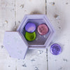 Gifts for women UK, Funny Greeting Cards, Wrendale Designs Stockist, Berni Parker Designs Gifts Greeting Cards, Engagement Wedding Anniversary Cards, Gift Shop Shrewsbury, Visit Shrewsbury Nine Angels Jesmonite Trinket Box Lid Pastel Lilac and Silver 1