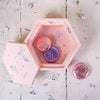 Gifts for women UK, Funny Greeting Cards, Wrendale Designs Stockist, Berni Parker Designs Gifts Greeting Cards, Engagement Wedding Anniversary Cards, Gift Shop Shrewsbury, Visit Shrewsbury Nine Angels Jesmonite Trinket Box Lid Pastel Pink and Silver 1