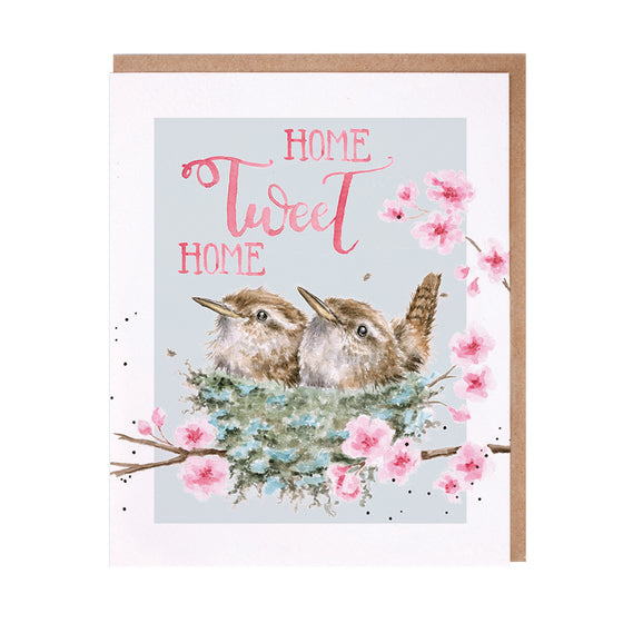 Gifts for women UK, Funny Greeting Cards, Wrendale Designs Stockist, Berni Parker Designs Gifts Greeting Cards, Engagement Wedding Anniversary Cards, Gift Shop Shrewsbury, Visit Shrewsbury Blank New Home Card Wrens Country Birds Country Living Greeting Card
