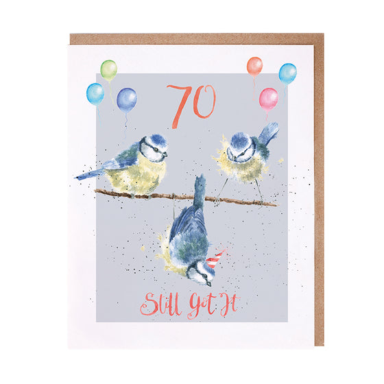 Gifts for women UK, Funny Greeting Cards, Wrendale Designs Stockist, Berni Parker Designs Gifts Greeting Cards, Engagement Wedding Anniversary Cards, Gift Shop Shrewsbury, Visit Shrewsbury Blank 70th Birthday Card Gender Neutral 1