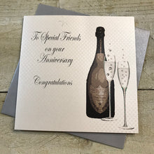  Gifts for women UK, Funny Greeting Cards, Wrendale Designs Stockist, Berni Parker Designs Gifts Greeting Cards, Engagement Wedding Anniversary Cards, Gift Shop Shrewsbury, Visit Shrewsbury Elegant Anniversary Card Special Friends Congratulations Champagne Bubbles 1