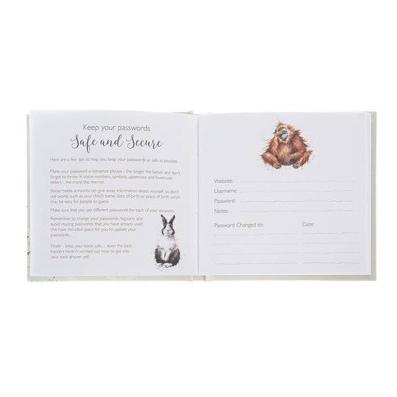 Wrendale Designs - Passwords Book - Hedgehog