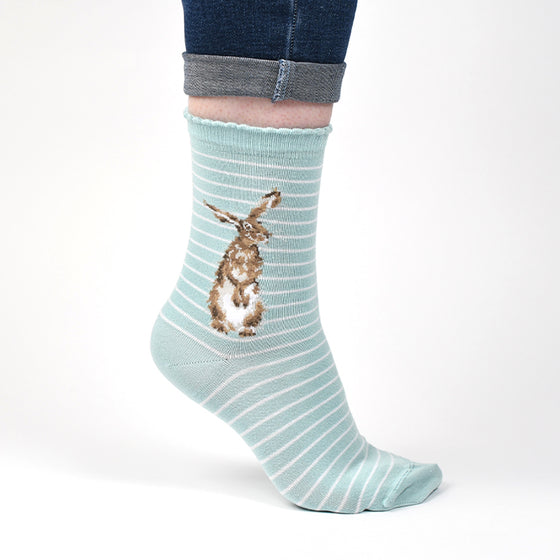 Wrendale Designs - Women's Bamboo Socks - Wild Hare