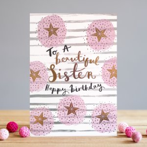 Gifts for women UK, Funny Greeting Cards, Wrendale Designs Stockist, Berni Parker Designs Gifts Greeting Cards, Engagement Wedding Anniversary Cards, Gift Shop Shrewsbury, Visit Shrewsbury Happy Birthday Beautiful Sister Blank Card