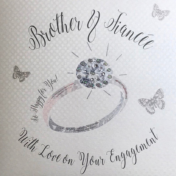 Gifts for women UK, Funny Greeting Cards, Wrendale Designs Stockist, Berni Parker Designs Gifts Greeting Cards, Engagement Wedding Anniversary Cards, Gift Shop Shrewsbury, Visit Shrewsbury Elegant Engagement Card Blank Brother & Fiance