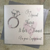 Gifts for women UK, Funny Greeting Cards, Wrendale Designs Stockist, Berni Parker Designs Gifts Greeting Cards, Engagement Wedding Anniversary Cards, Gift Shop Shrewsbury, Visit Shrewsbury Elegant Blank Engagement Card Special Niece & Fiance 2