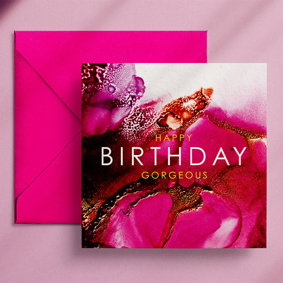 Gifts for women UK, Funny Greeting Cards, Wrendale Designs Stockist, Berni Parker Designs Gifts Greeting Cards, Engagement Wedding Anniversary Cards, Gift Shop Shrewsbury, Visit Shrewsbury Wendy Bell Designs Vibrant Notes Modern Bright Greeting Cards Bright Pink Happy Birthday Gorgeous Birthday Card