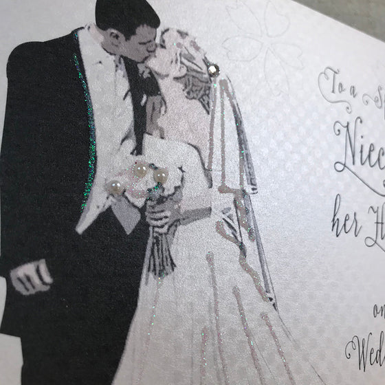 Gifts for women UK, Funny Greeting Cards, Wrendale Designs Stockist, Berni Parker Designs Gifts Greeting Cards, Engagement Wedding Anniversary Cards, Gift Shop Shrewsbury, Visit Shrewsbury Elegant Wedding Card Niece & Her Husband 2