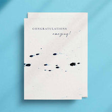  Gifts for women UK, Funny Greeting Cards, Wrendale Designs Stockist, Berni Parker Designs Gifts Greeting Cards, Engagement Wedding Anniversary Cards, Gift Shop Shrewsbury, Visit Shrewsbury Wendy Bell Designs Winchester Blue Collection Modern Blue and White Greeting Cards Congratulations Amazing! Blank Greeting Card