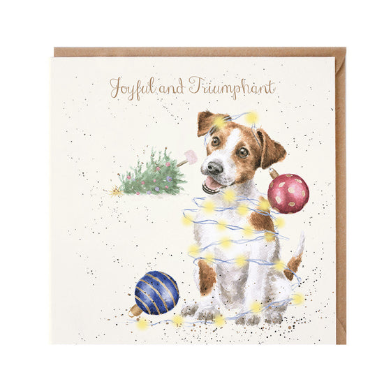Wrendale Designs - Joyful and Triumphant - Christmas Card