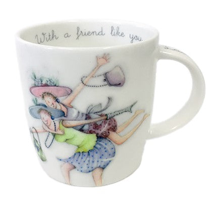 Gifts for women UK, Funny Greeting Cards, Wrendale Designs Stockist, Berni Parker Designs Gifts Greeting Cards, Engagement Wedding Anniversary Cards, Gift Shop Shrewsbury, Visit Shrewsbury With a friend like you Bone Fine China Mug