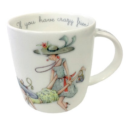 Gifts for women UK, Funny Greeting Cards, Wrendale Designs Stockist, Berni Parker Designs Gifts Greeting Cards, Engagement Wedding Anniversary Cards, Gift Shop Shrewsbury, Visit Shrewsbury If you have crazy friends you have everything Bone Fine China Mug
