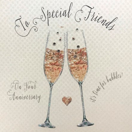 Gifts for women UK, Funny Greeting Cards, Wrendale Designs Stockist, Berni Parker Designs Gifts Greeting Cards, Engagement Wedding Anniversary Cards, Gift Shop Shrewsbury, Visit Shrewsbury Elegant Anniversary Card Special Friends Cheers! 2
